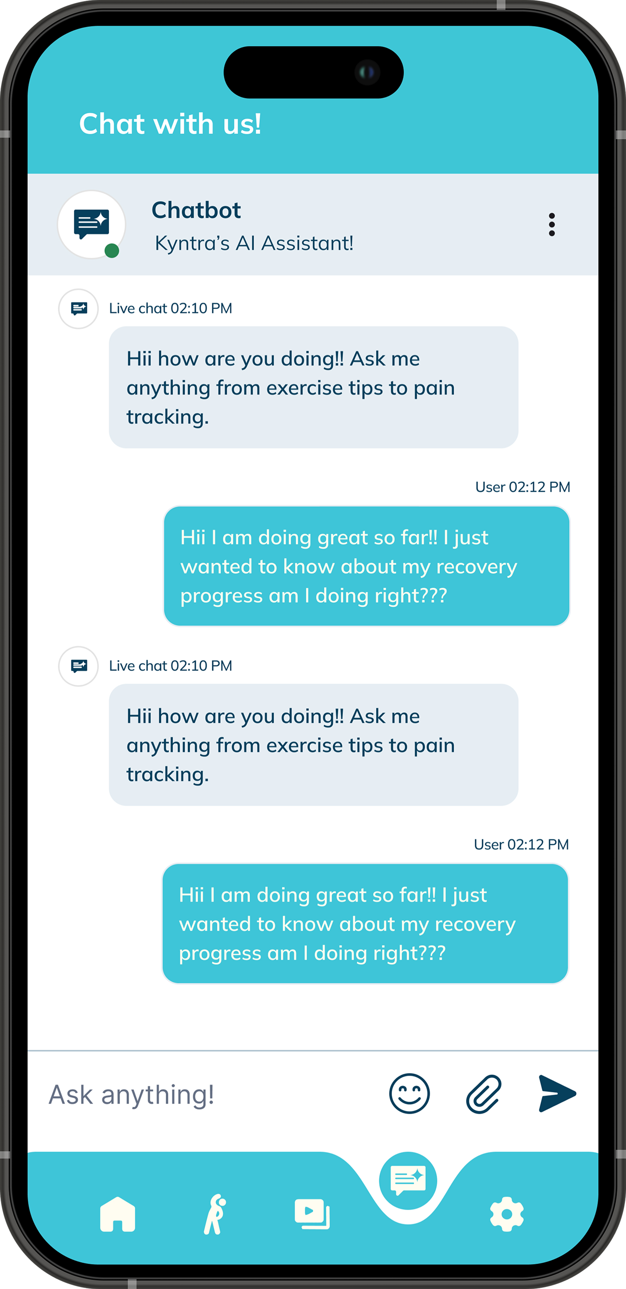 App chat interface 2